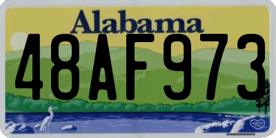 AL license plate 48AF973