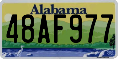AL license plate 48AF977