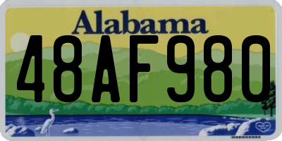 AL license plate 48AF980