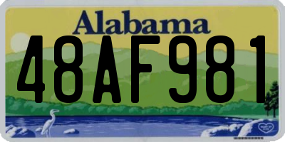 AL license plate 48AF981