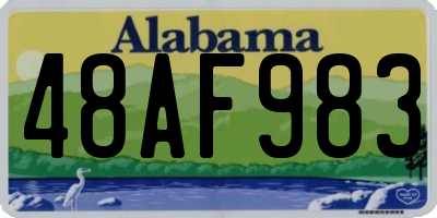 AL license plate 48AF983