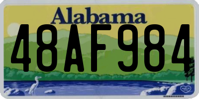 AL license plate 48AF984