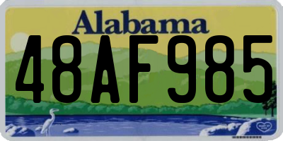 AL license plate 48AF985