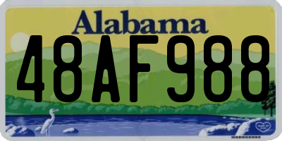 AL license plate 48AF988