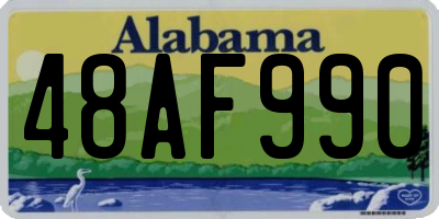 AL license plate 48AF990
