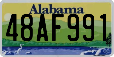 AL license plate 48AF991