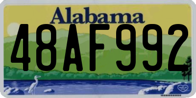 AL license plate 48AF992