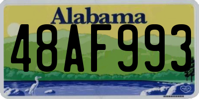 AL license plate 48AF993