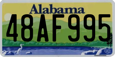 AL license plate 48AF995