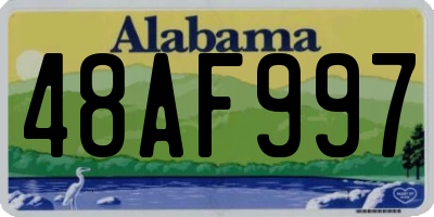 AL license plate 48AF997