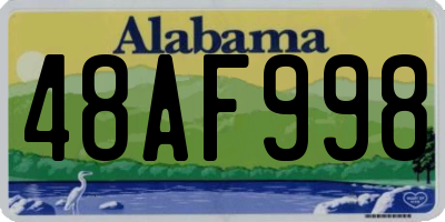 AL license plate 48AF998