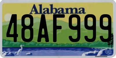 AL license plate 48AF999