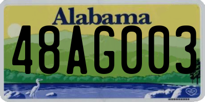 AL license plate 48AG003