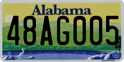 AL license plate 48AG005