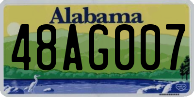 AL license plate 48AG007