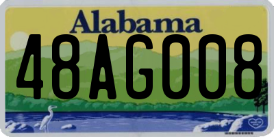 AL license plate 48AG008