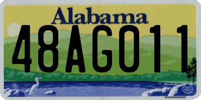 AL license plate 48AG011