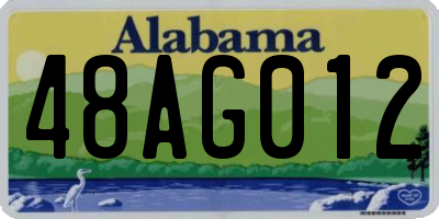 AL license plate 48AG012
