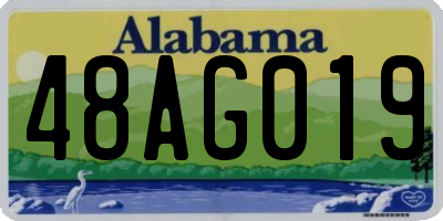 AL license plate 48AG019