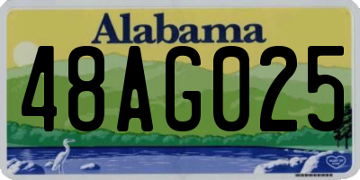 AL license plate 48AG025