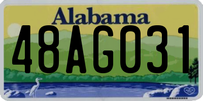 AL license plate 48AG031
