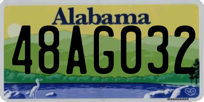 AL license plate 48AG032