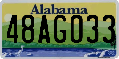 AL license plate 48AG033