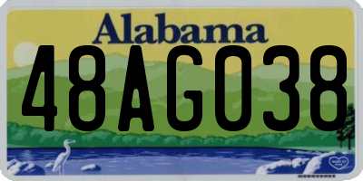 AL license plate 48AG038