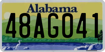 AL license plate 48AG041