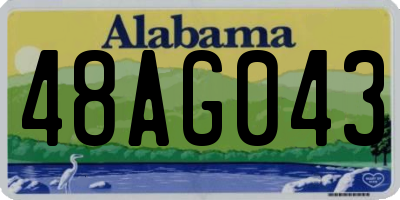 AL license plate 48AG043