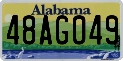 AL license plate 48AG049