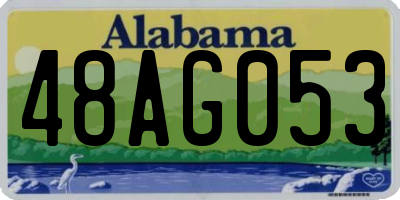 AL license plate 48AG053