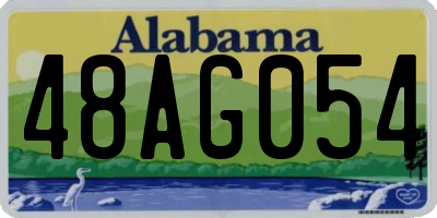 AL license plate 48AG054