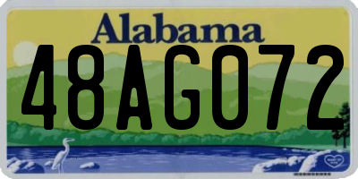 AL license plate 48AG072