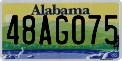 AL license plate 48AG075