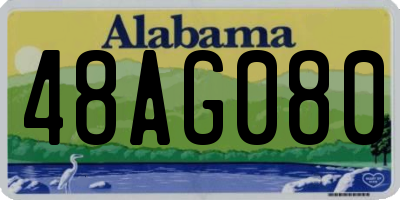 AL license plate 48AG080