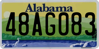 AL license plate 48AG083