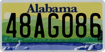 AL license plate 48AG086