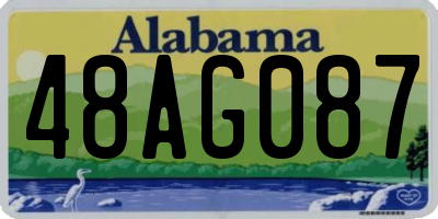 AL license plate 48AG087