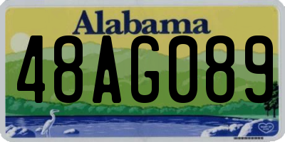 AL license plate 48AG089