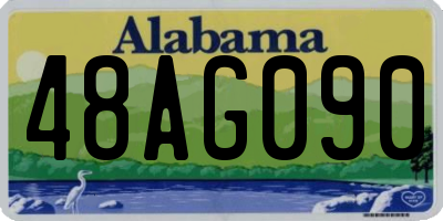 AL license plate 48AG090