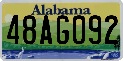AL license plate 48AG092