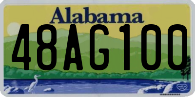 AL license plate 48AG100