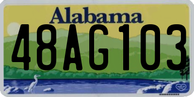 AL license plate 48AG103