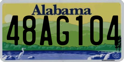 AL license plate 48AG104
