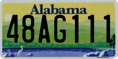 AL license plate 48AG111