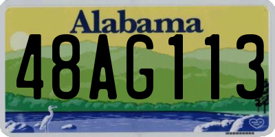 AL license plate 48AG113