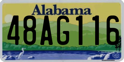 AL license plate 48AG116