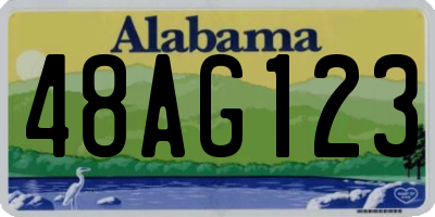 AL license plate 48AG123