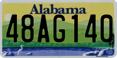 AL license plate 48AG140